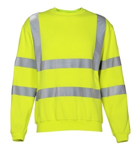 <span class=keywords><strong>Felpa</strong></span> Ignifuga Gialla HV in Modacrilico/Cotone/Antistatica con Protezione da Arco Elettrico e Riflettente EN11611 EN11612 EN20471 - Product Image 1