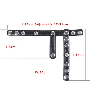 2019 nuovo SM uomini PU in pelle pene anello Bondage gallo ritardare l'eiaculazione giocattoli BDSM coppie adulti sesso contenimento erotico Fetish - Product Image 2