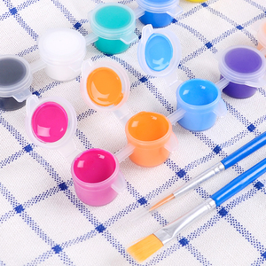 Hot Sale Non Toxic Cheap Price Water Based Non Washable Water Proof 3ml 6 Color Joined Kids Craft Smart Acrylic <strong>Canvas</strong> <strong>Paints</strong> - Product Image 3
