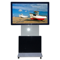 Kiosco Digital con Pantalla Doble Giratoria Automática de 55 Pulgadas, Soporte de Pie, Reproductor de Publicidad con Wifi Android, Señalización para Tiendas Minoristas