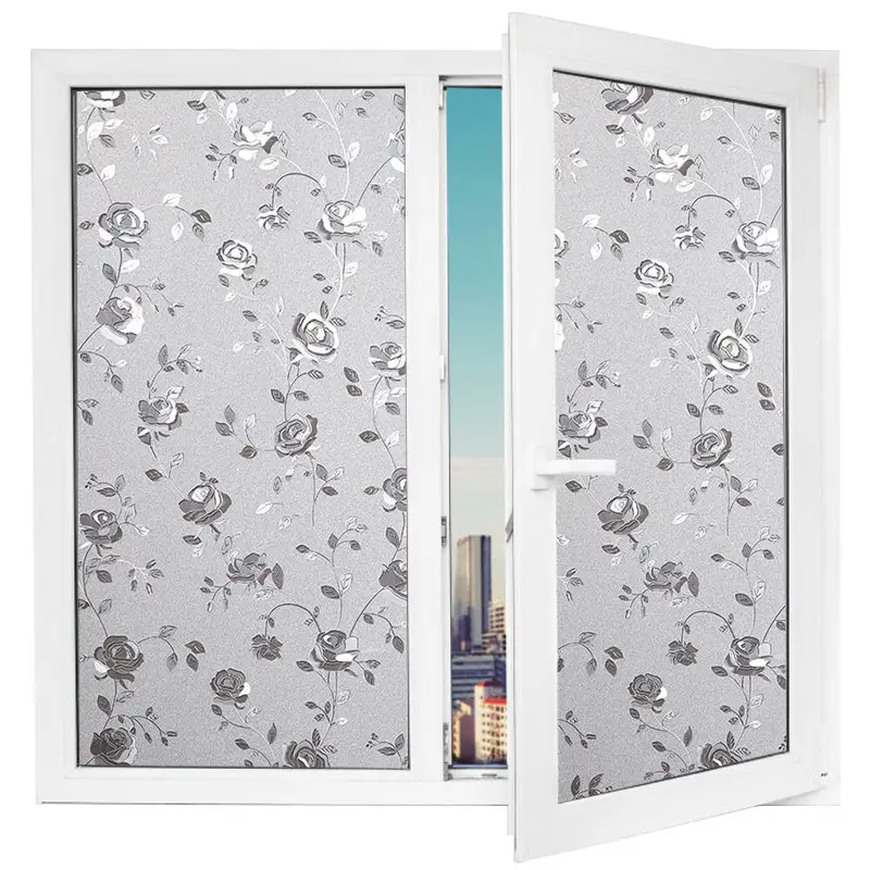 Static cling frosted pvc privacy window film