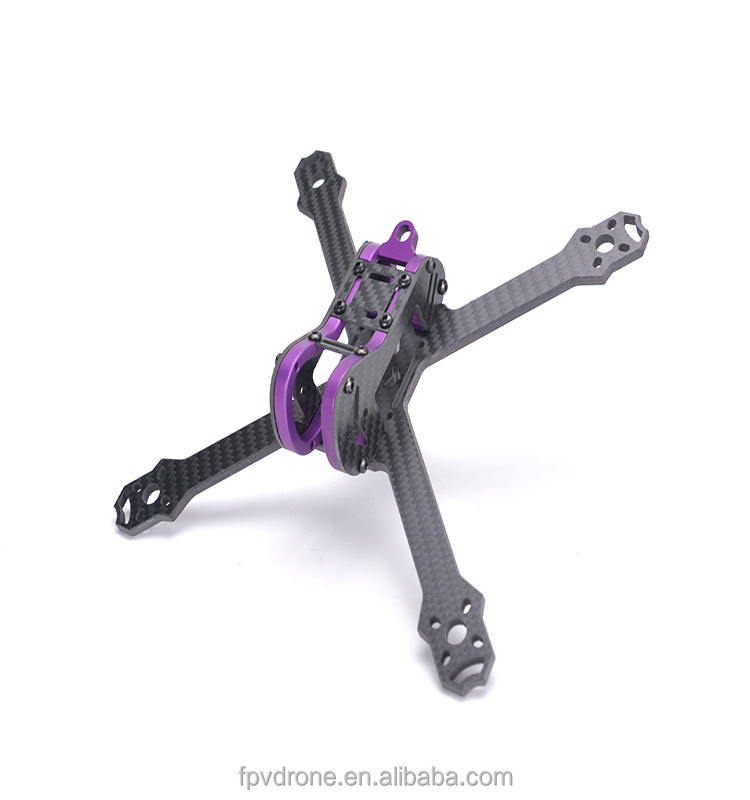 Набор рамок из углеродного волокна HIPPO 215 215 мм 5 дюймов с 4 мм рычагом и фиолетовыми алюминиевыми деталями для FPV RC cross Racing Drone quadcopter