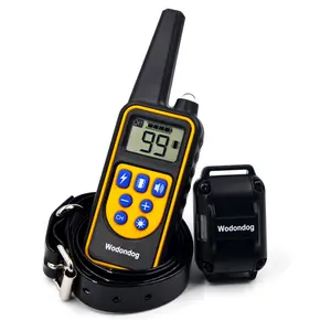 <span class=keywords><strong>WODONDOG</strong></span>-Collar de entrenamiento para perros con control remoto, resistente al agua, recargable, IP7, 800m, con collar de cuero - Product Image 3