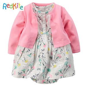 Eco friendly Promotion Personnalisé doux bébé fille vêtements manches courtes bébé body robe - Product Image 4
