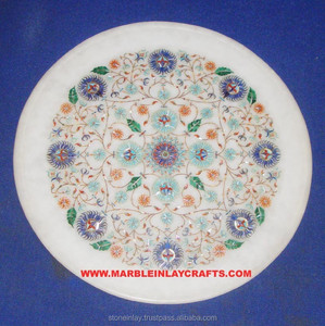 Carved Marble Inlay Handmade Artwork Plate - Product Image 1