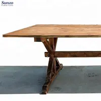 शादी लकड़ी के खेत टेबल घटना किराए पर लेने की लकड़ी खाने की मेज