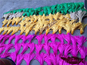 Comercio al por mayor Teñido Coque Colas de Plumas Largas Plumas de Gallo Para La Venta - Product Image 6