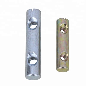 M6*20mm Customized Zinc Plated Carbon Steel Double Hole Slotted <strong>Barrel</strong> <strong>Nut</strong> - Product Image 4