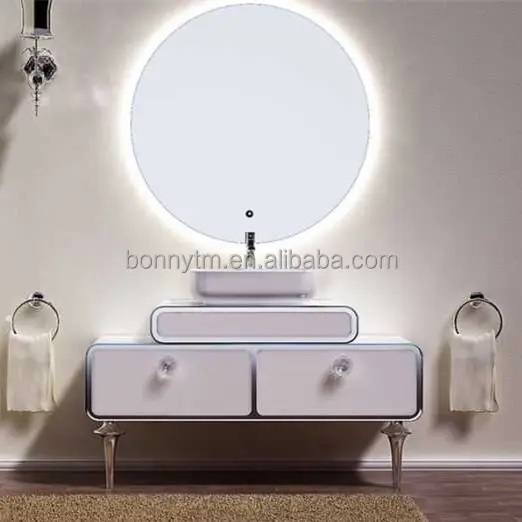 Главная/Мебель для гостиниц к bonnytm длинные Ново-проектированные круглые серьги с зеркало для ванной комнаты туалетный столик для ванной комнаты YW-101
