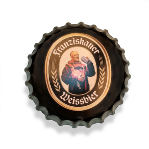 OEM Style Rétro Tenture Murale en Métal Déco <span class=keywords><strong>Souvenir</strong></span> Bouchon de Bière Signe en Étain Is Vintage Signe en Métal Pour Home Design Déco Bar Stickers Muraux
