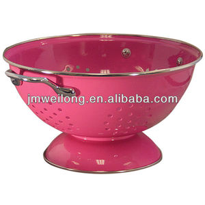 ชุดที่กรองผัก2ชิ้น,กระชอนล้างผลไม้ชาม<span class=keywords><strong>เคลือบ</strong></span>ผงสำหรับใช้ในครัว - Product Image 4