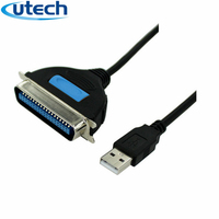 Alta calidad Utech 2,0 6ft USB Centronics 36 pines impresora convertidor Cable trenzado blindaje Material de PVC para uso en computadora