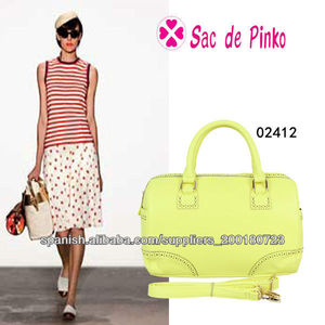 2013 new products bright yellow hollow out flowers PU material simple and elegant designer handbag - Product Image 1