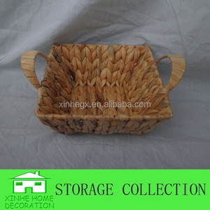 XH Water Hyacinth seagrass wicker cestino portaoggetti per pane alla frutta intrecciato a mano - Product Image 3