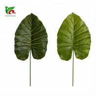 Hiasan Seni Daun Alocasia Buatan 3 Ukuran untuk Dekorasi Dalam Ruangan