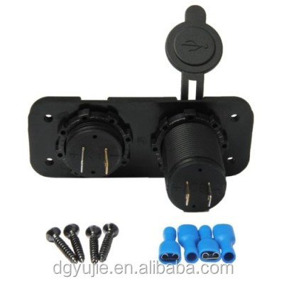 DC12V/24 V 4 Paneln con doble cargador Usb/Ditigal voltímetro y socket disyuntor barco coche