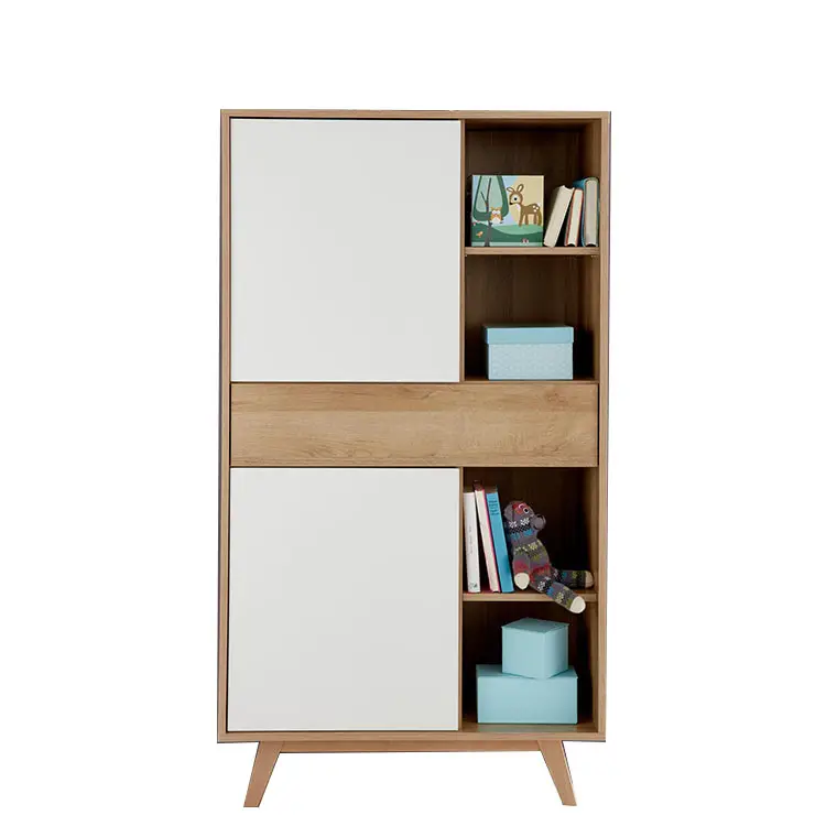 Many Colors Selected Large Capacity Small Size Children Wooden Wardrobe