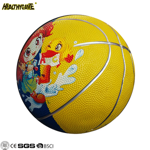 Rubber basketball size 3 basketball/12 panels colored drawing balls - Product Image 1