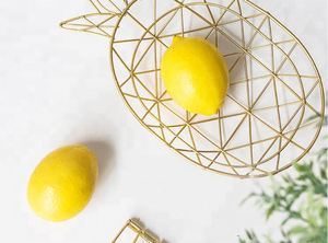 China Factory Gold Pineapple Shape Metal <strong>Wire</strong> <strong>Storage</strong> Fruit <strong>Basket</strong> <strong>for</strong> Home Decor - Product Image 5