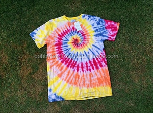 Thai Tie Dye/Dip Dye Handmade T-shirt Unique , Colorful and High Quality Original From Dobbytex Thailand - Product Image 1