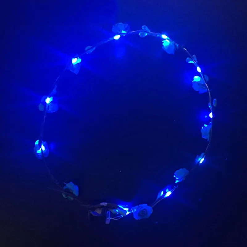 Mädchen LED Licht up Weihnachten Stirnband Blume Kranz Weihnachten Hochzeit Party Haarband KS1411