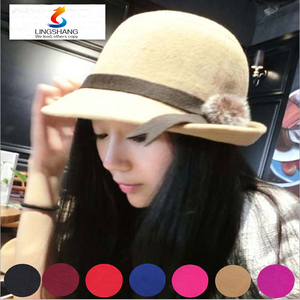 Primavera tendencia <span class=keywords><strong>de</strong></span> la moda después <span class=keywords><strong>de</strong></span> Alice aleros sombrero bola <span class=keywords><strong>de</strong></span> pelo <span class=keywords><strong>de</strong></span> conejo sombrero <span class=keywords><strong>de</strong></span> ala - Product Image 1
