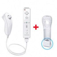 Motion Plus Nunchuck et ensemble de télécommande avec moteur vibrant et matière plastique durable pour Wii