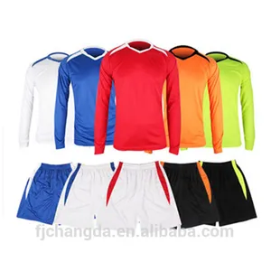 Cheap long sleeve soccer uniforms bulk football jersey for team