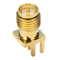 Conector de montaje PCB de borde hembra RP SMA