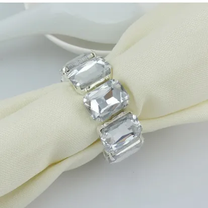 Большое кольцо для салфеток с камнем для свадебного стола роскошные серебряные золотые серебряные кольца для салфеток Рождественские Элегантные украшения оптом из бисера