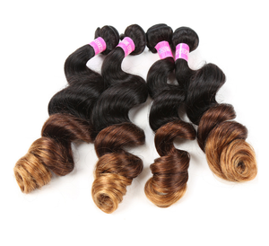 新到货批发 ombre 1B/4/30 身体波浪处女巴西/印度头发编织高品质发束 - Product Image 3