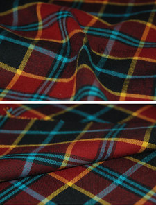 Tissé moulins <span class=keywords><strong>pas</strong></span> <span class=keywords><strong>cher</strong></span> en gros en vrac teint brossé <span class=keywords><strong>tartan</strong></span> à carreaux 100% coton flanelle <span class=keywords><strong>tissu</strong></span> - Product Image 4