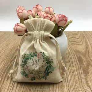 Sacs à chapelet, sacs de baptême ou de communion, pochettes en coton mousseline 3x4 pouces - Product Image 1