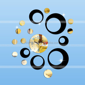 Miroirs muraux nouveau <span class=keywords><strong>design</strong></span> home decor <span class=keywords><strong>horloge</strong></span> 3d miroir autocollant 3d <span class=keywords><strong>horloge</strong></span> - Product Image 3