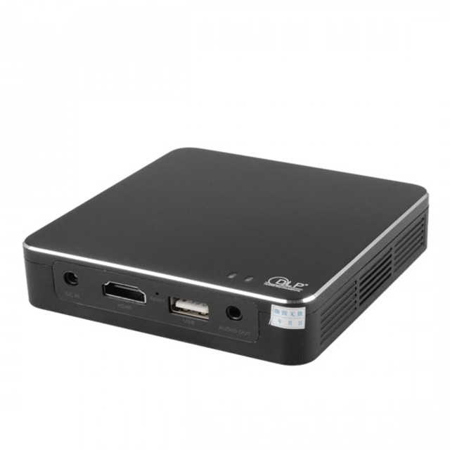 Mini Portable 100 Lumens DLP LED Wireless Pocket Projector Smart Pico DMD Lens Phone Outdoor Office Cinema Use WiFi Stereo