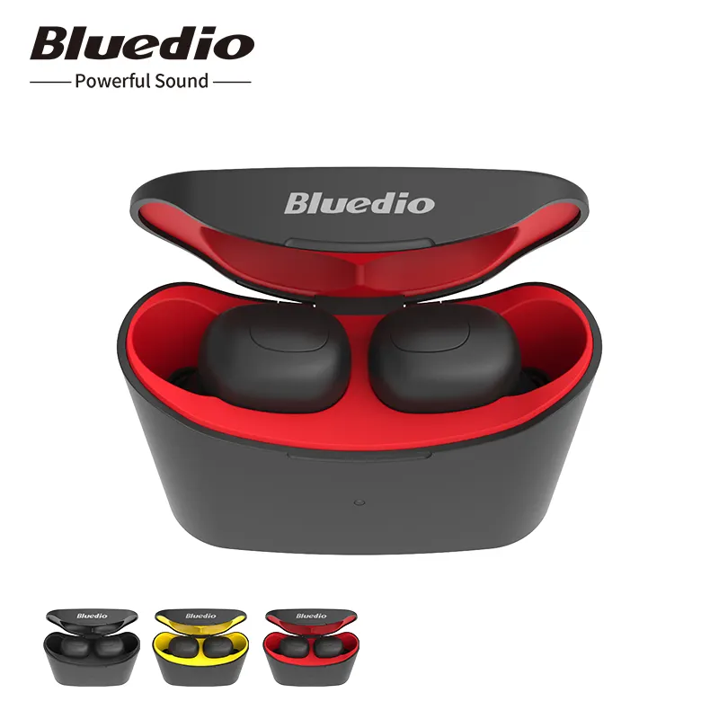 أحدث Bluedio T-قزم مصغرة TWS BT V5.0 الرياضة اللاسلكية سماعة أذن أصلية لا سلكية مع شحن مربع سماعة لفون سامسونج