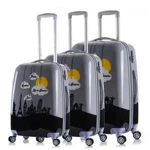 Groothandel Print Trolley Bagage Sets In 3 Maten Aanpassen Populaire Pc Reistasset