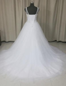 NE164 Abito <span class=keywords><strong>da</strong></span> <span class=keywords><strong>Sposa</strong></span> Cinese con Perle e Tulle Lungo e Vaporoso Stile Principessa Vintage Turco - Product Image 5