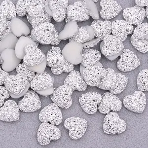 12 Mét Glitter Bạc Màu Tim Rhinestone Flatback Nhựa Gems Pha Lê Đá Đính Không Hotfix Strass Kim Cương Cho DIY Trang Trí