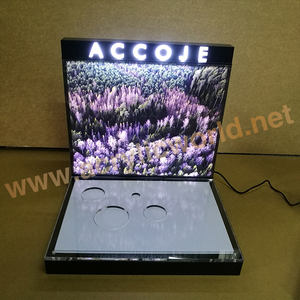 การออกแบบที่กำหนดเองร้านขายปลีกเคาน์เตอร์โฆษณาอะคริลิเครื่องสำอางแต่งหน้ายืนแสดงผู้ถือเครื่องสำอางชั้นวางจอแสดงผล - Product Image 2