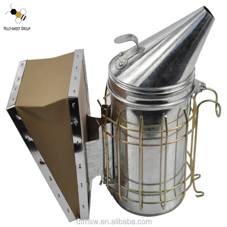 plus size beekeeping tool bee smoker/bellow smoker/smogging machine with stainless steel and leatheroid