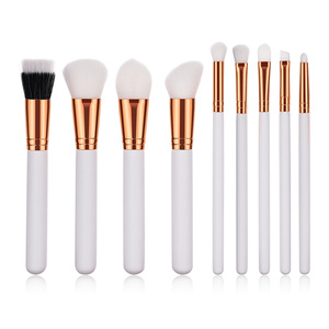 Personalizado Com a Marca Suave <span class=keywords><strong>Make</strong></span> <span class=keywords><strong>Up</strong></span> <span class=keywords><strong>Brushes</strong></span> Kit De Brochas de maquiagem Vegan Private Label 9PC Conjunto de Pincel de Maquiagem Coreano - Product Image 1
