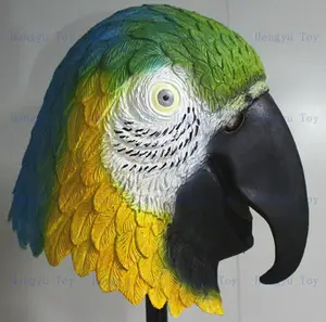 Christmas Realistic Cute Latex Parrot Mask for Wholesale Toys Supplier
