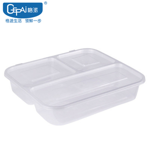 Dùng một lần 4 ngăn Bento hộp bản lề Nắp ăn trưa container - Product Image 6