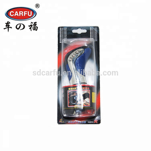 Accesorios para coche CarFu, perilla de cambio de marchas de coche de cristal de diamante de cuero automático, LED azul - Product Image 3