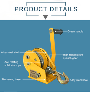 Máy Tời Tay Nặng 2600lbs Với Dây Thép 10M Cũng Dễ Sử Dụng Tời Tay Handel - Product Image 3