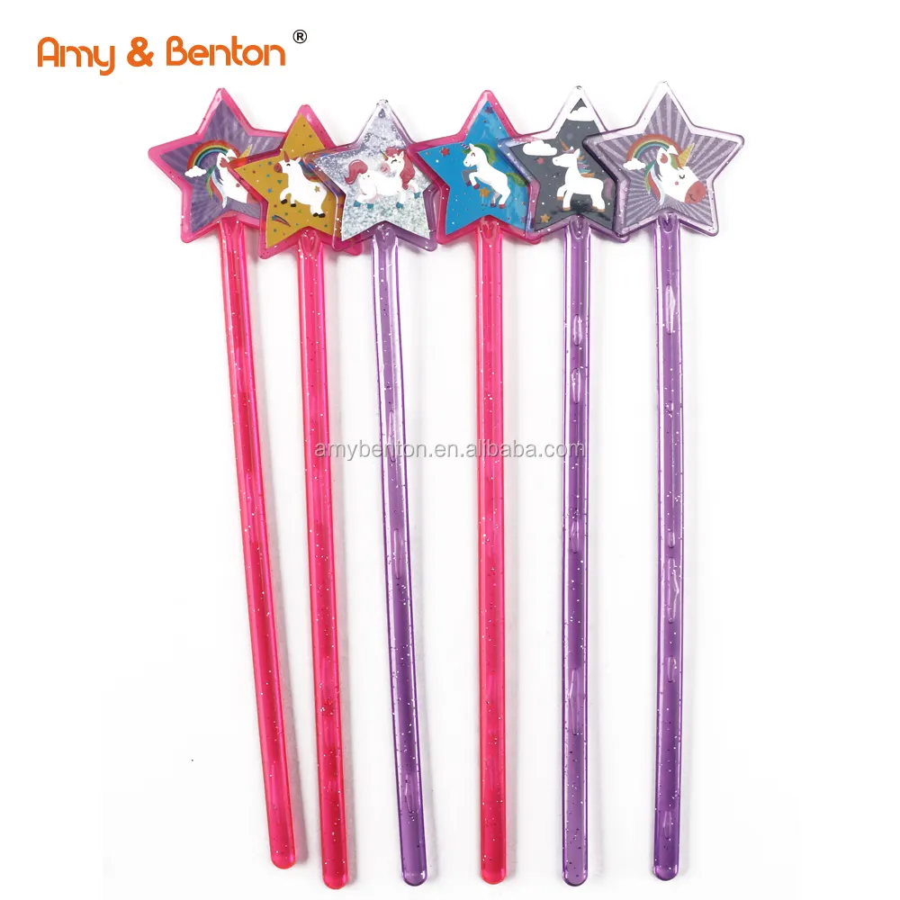 Unicorn parti iyilik küçük plastik sihirli wang oyuncaklar kızlar için