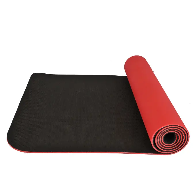 Hete Verkoop Chinese Custom Logo Gedrukt Tpe Zwarte Yoga Mat