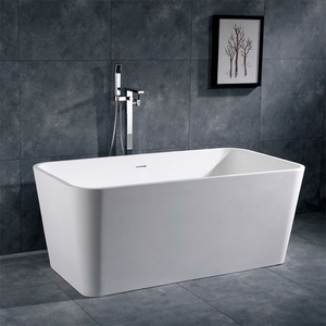Al por mayor independiente superficie sólida piedra artificial bañeras remojo bañera bañeras Baño - Product Image 3