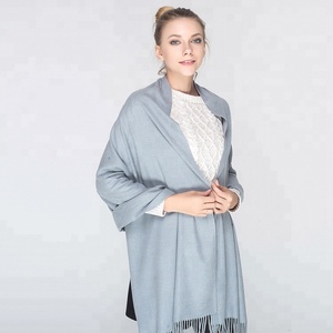Scialli invernali da <span class=keywords><strong>donna</strong></span> di alta qualità in <span class=keywords><strong>lana</strong></span> di colore semplice in poliestere imitazione Cashmere Pashmina <span class=keywords><strong>sciarpa</strong></span> - Product Image 3